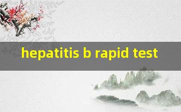 hepatitis b rapid test